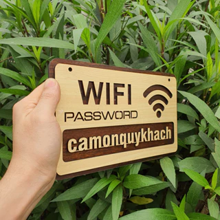 Bảng gỗ Wifi, QR Wifi