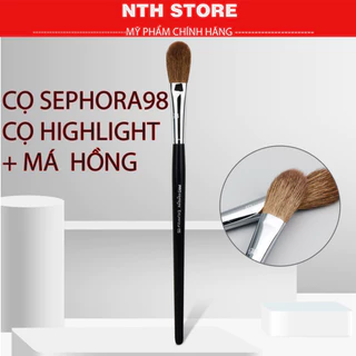 Cọ Sephora 98 đánh highlight + má hồng highlight phủ lông mềm chuyên dùng cho makeup chuyên nghiệp