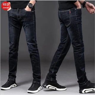 Quần Jeans Nam Trơn Quần Bò Nam Dáng Ôm Chuẩn Form Chất Vải Co Giãn