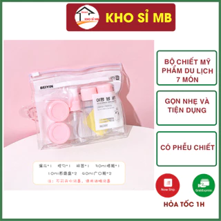 Bộ lọ chiết mỹ phẩm du lịch, bộ chiết mĩ phẩm mini kho sỉ mb