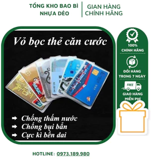 Combo 20 Túi Đựng Thẻ Căn Cước Công Dân, Túi Bọc, Bao Đựng, Vỏ Bọc Thẻ Trong Suốt Đa Năng Tiện Dụng