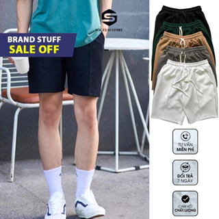 Quần Short đùi cộc Unisex thể thao Nam Nữ Cotton co giãn Thun lạnh Cao cấp Chính Hãng SOGEUM