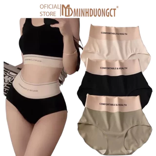 Quần Lót Su Lạnh Không Viền Cạp Cao Kháng Khuẩn COMFORTABLE & HEALTH có lớp lót cotton thấm hút mồ hôi [Minhduongct]