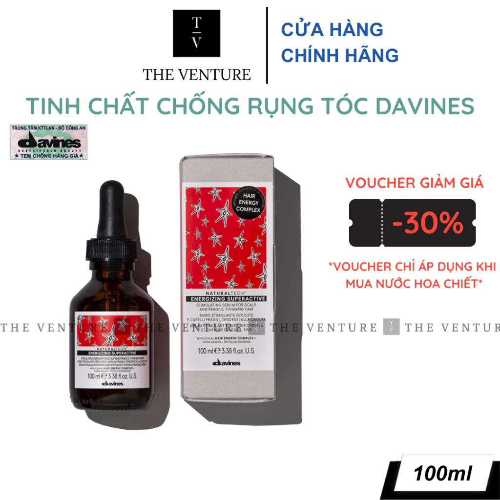 Tinh Chất Chống Rụng Tóc, Dưỡng Tóc Davines Energizing Superactive Chính Hãng – 100ml