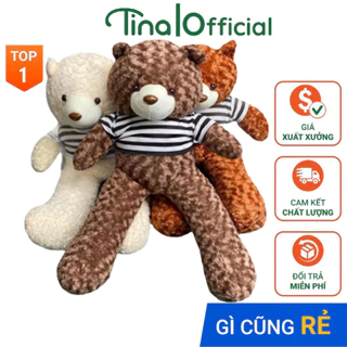 Thú Nhồi Bông Cho Bé Gấu Bông Teddy Size 95cm TINA OFFICIAL