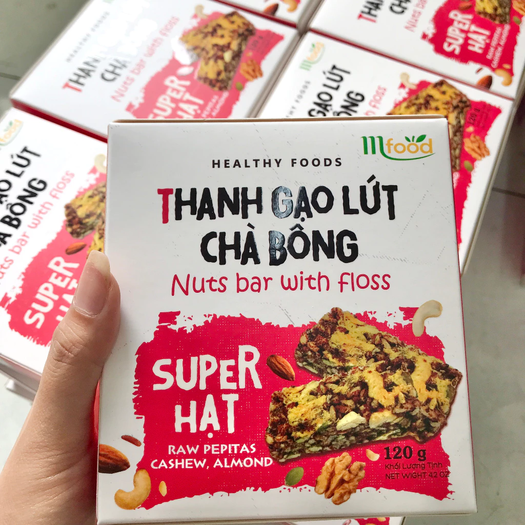 THANH GẠO LỨC CHÀ BÔNG MIX HẠT HỘP 120GRAM