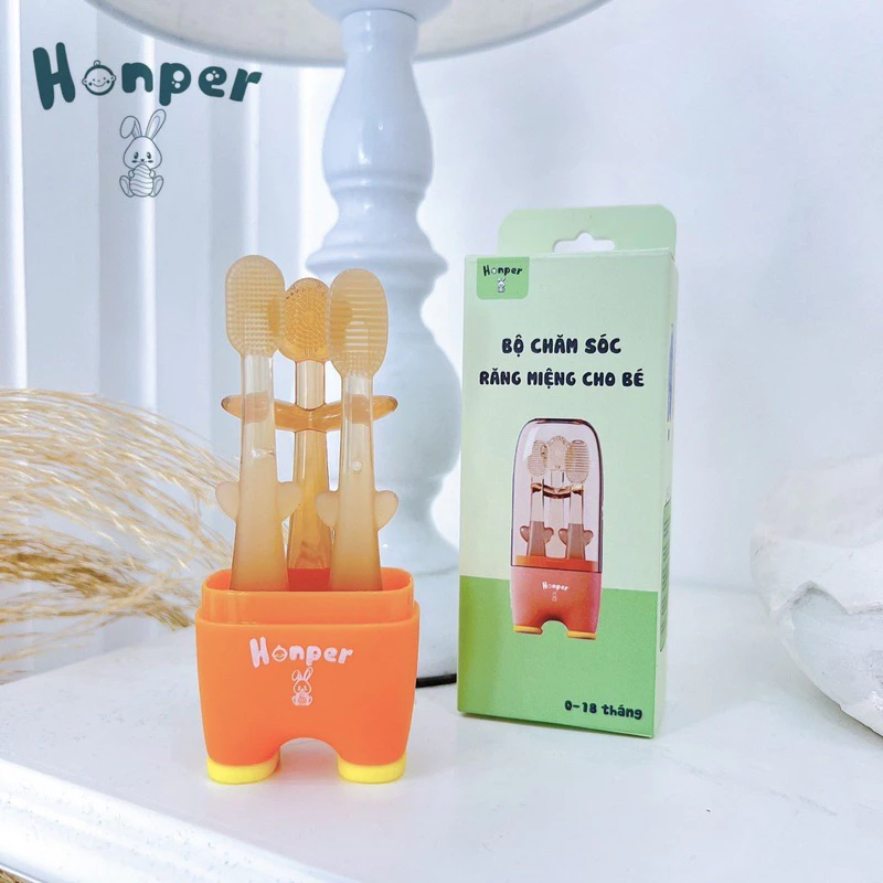 Bộ chăm sóc răng miệng Honper 3 in 1 cho bé Baby Born shop