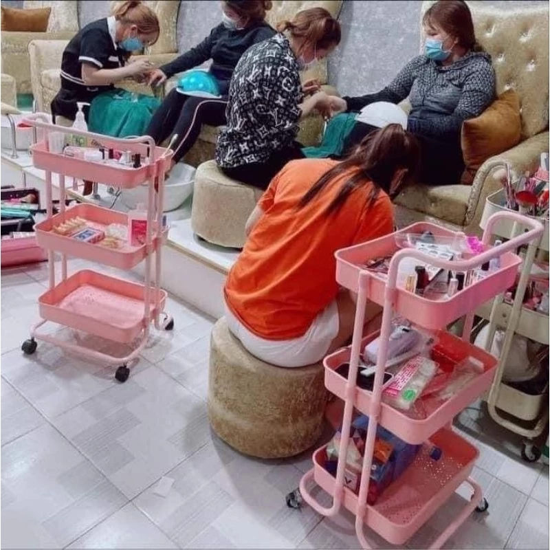 Xe đẩy 3 tầng để đồ spa
