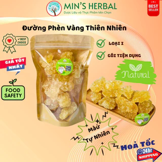 Đường phèn vàng thiên nhiên Thanh ngọt Dịu mát Túi 450g - Minpharmacy