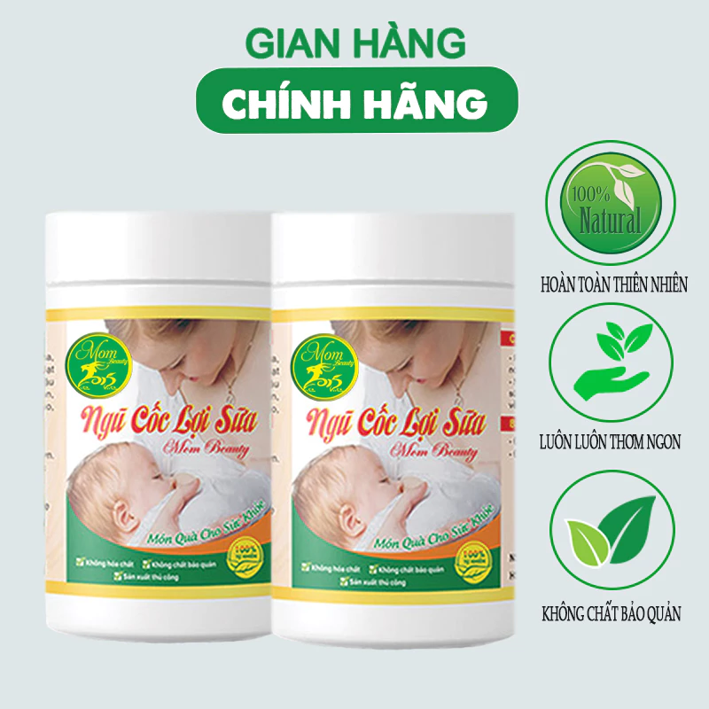 Ngũ cốc lợi sữa Mombeauty, dinh dưỡng, mẹ bầu cao cấp Mombeauty từ 25 loại hạt đặc biệt - 500gr