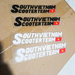 Bộ 2 Tem SOUTH  VIETNAM  COOTER TEAM kích thước 15cm