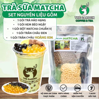 SET TRÀ SỮA TỰ PHA HƯƠNG VỊ MATCHA (250 GRAM, 7-8 LY)