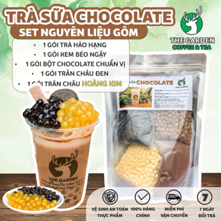 SET TRÀ SỮA TỰ PHA HƯƠNG VỊ CHOCOLATE (250 GRAM, pha được khoảng 7-8 LY)