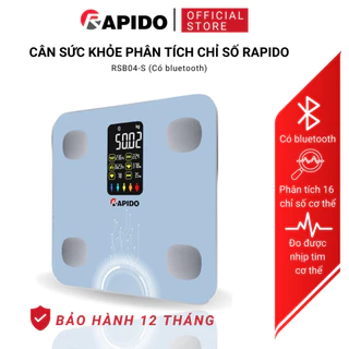 Cân sức khỏe thông minh Rapido phân tích 16 chỉ số cơ thể RSB04-S (Có bluetooth)