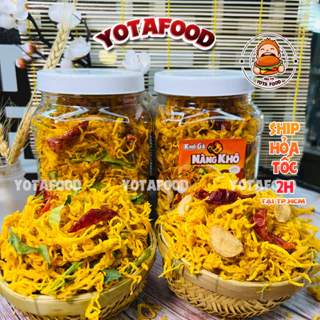 [COMBO 2 TRONG 1] 500Gr Khô Gà Lá Chanh + 500Gr Khô Gà Bơ Tỏi |  Đồ ăn vặt Yotafood