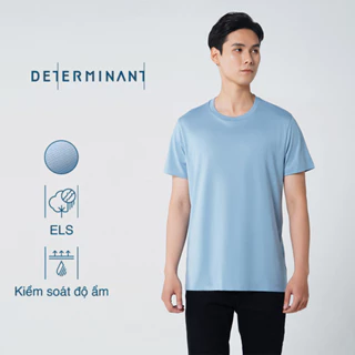 Áo thun nam Jersey Cotton thấm hút thoáng mát thương hiệu Determinant - màu Xanh nhạt [T01]