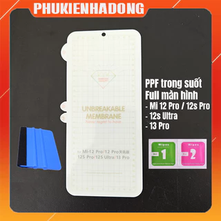 Miếng dán Xiaomi 12s Ultra, Xiaomi 13 Pro, 12s Pro, 12 Pro (full màn hình, chống xước màn hình) tặng giấy lau