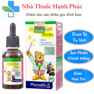 Siro Fitobimbi D3+K2 hỗ trợ hấp thu canxi 30 ml (từ 0 tháng)