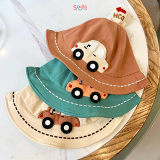 Mũ vành cho bé hình ô tô nhiều màu size 9m-24m