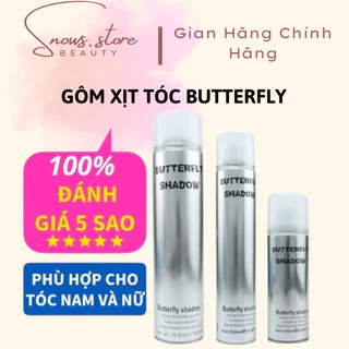 Gôm xịt tóc Butterfly Shadow 150ml 320ml 600ml Chính hãng, Gôm bạc giữ nếp tạo kiểu nam nữ