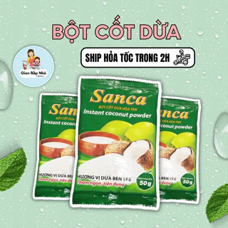 Bột cốt dừa hòa tan Sanca gói 50g - Gian Bếp Nhỏ Orino