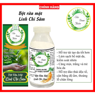 Bột Rửa Mặt Linh Chi Sâm chính hãng Sắc Dược Thiên 100g - đẩy nhanh liệu trình tái tạo da CẢI THIỆN MỤN NÁM