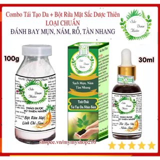 COMBO Tái Tạo Da Nhân Sâm Sắc Dược Thiên + Bột Rửa Mặt chính hãng Cải Thiện tận gốc mụn, nám rỗ, tàn nhan tri kỷ đẹp