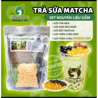 SET TRÀ SỮA TỰ PHA HƯƠNG VỊ MATCHA (250 GRAM, 7-8 LY)