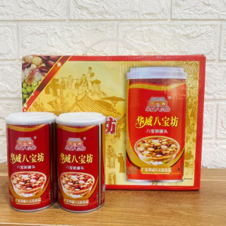 Thùng 12 lon cháo sen bát bảo lon đỏ Ba Zhou Dao 360g thơm ngon, bổ dưỡng - Bữa sáng tiện lợi