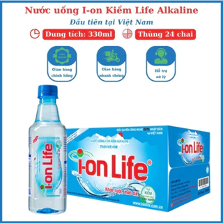 Nước uống kiềm I-on thương hiệu ionLife 330ml thùng 24 chai công nghệ Nhật Bản khỏe ruột mát gan