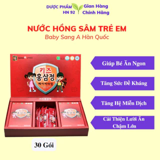 Nước hồng sâm trẻ em baby Sang A, Giúp trẻ ăn ngon, Xuất sứ Hàn Quốc, hộp 30 gói duocphamhn92