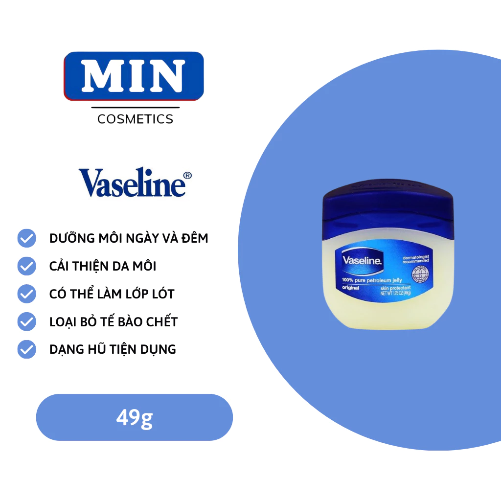 Sáp dưỡng ẩm đa năng VASELINE 100% Pure Petroleum Jelly Original Mỹ 49g