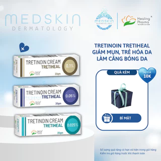 Tretinoin Tretiheal Cream 20g 0,025% 0,05% 0,1% - Kem Giảm Mụn, Chống Lão Hóa, Căng Bóng Da