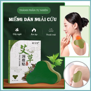 Hộp 12 Miếng Dán Ngải Cứu Cổ Gáy Giảm Đau Cổ Vai Gáy, Thải Độc - Miếng Cao Dán Ngải Cứu