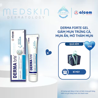 Derma Forte Gel 15g - Giảm Mụn Trứng Cá, Mụn Ẩn, Mờ Thâm Mụn, Mờ Sẹo, Dưỡng Da (Tuýp 15g) [Chính Hãng]