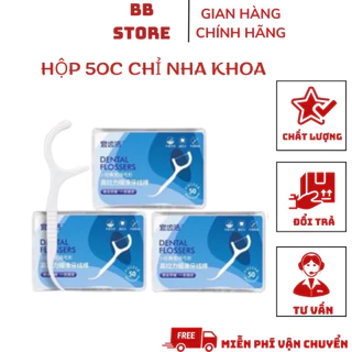 Chỉ Nha Khoa - Tăm Nha Khoa Bảo Vệ Răng Miệng Chống Sâu Răng, Hộp 50 Chiếc