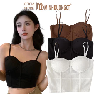 Áo Corset Cao Cấp đệm mút mỏng - Áo Lót Bra nữ mặc trong vest gợi cảm Mã 968 [Minhduongct]