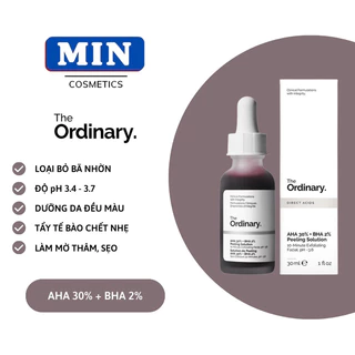 Tinh chất tẩy da chết hóa học The Ordinary AHA 30% + BHA 2% Peeling Solution ( 30ml )