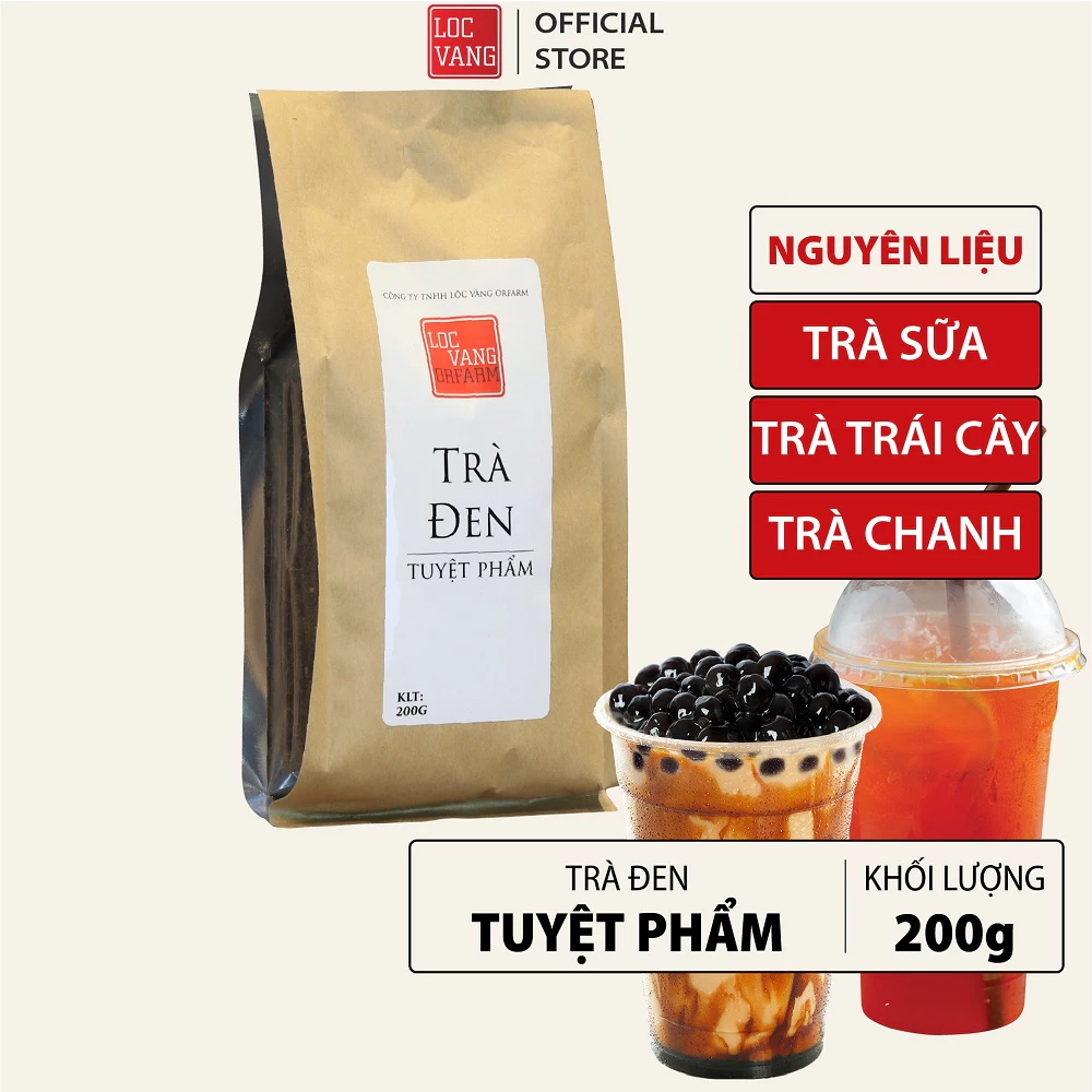 Trà Đen, Hồng Trà Nguyên Liệu Làm Trà Sữa Trân Châu Đường Đen Tự Pha TUYỆT PHẨM 200g