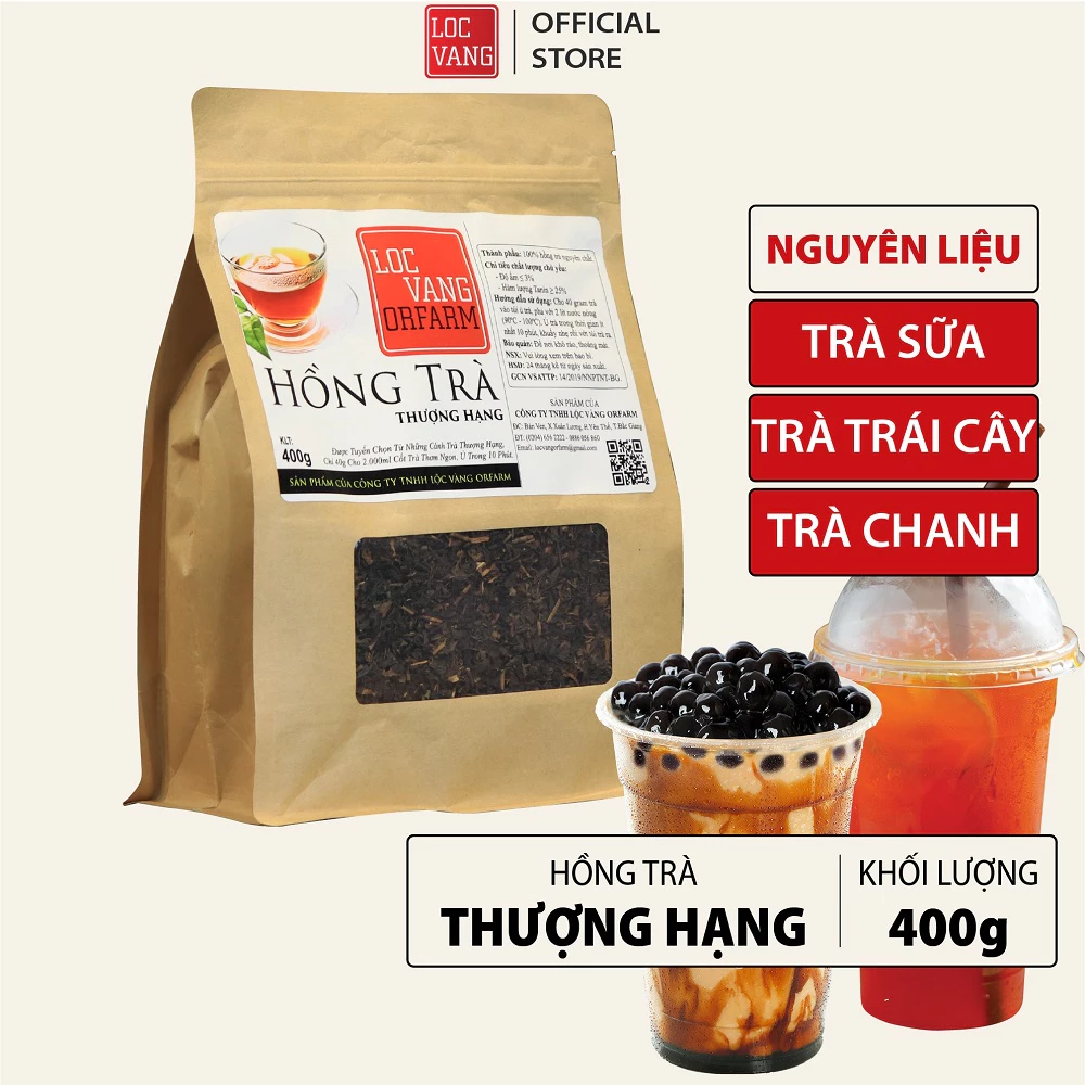 Hồng Trà, Trà Đen Nguyên Liệu Làm Trà Sữa Trân Châu THƯỢNG HẠNG 400g