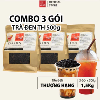 COMBO 3 Trà Đen, Hồng Trà Nguyên Liệu Làm Trà Sữa Trân Châu Đường Đen Tự Pha THƯỢNG HẠNG 500g