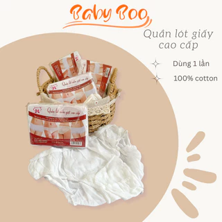 Quần lót giấy cao cấp Baby Tuyết Lan chất liệu cotton 100% dùng 1 lần sử dụng khi đi du lịch mẹ bầu sau sinh Babyboo