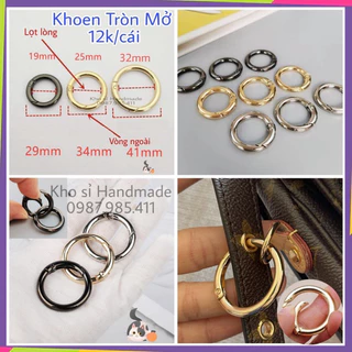 Khoen Tròn Mở Size 19mm, 25mm, 32mm (12k/1 cái)