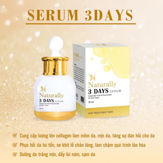 Serum 3Days Naturally Siêu Dưỡng Chất Cấp Nước Căng Bóng, Tăng Collagen, Giúp Phục Hồi Da Trắng Sáng Mờ Thâm Nám.