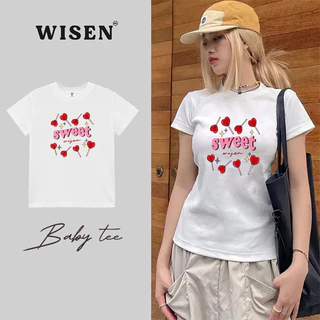 Áo Thun Baby Tee WISEN Phông Unisex Local Brand 100% Cotton Cao Cấp 2 Chiều Mẫu SWEET