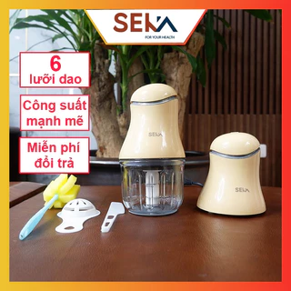 Máy Xay Thịt Cá Đa Năng 6 Lưỡi Seka Máy Xay Đồ Ăn Dặm Cho Bé Cao Cấp Cối Thủy Tinh Dung Tích 300ml Công Suất 200W