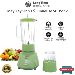 Máy xay sinh tố Sunhouse SHD5112 , đa năng 2 cối công suất lớn 350W xay đá, thịt, rau củ quả - bảo hành 12 tháng