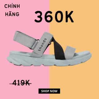 Giày Sandals Nam Nữ Shondo F6 Đế Xám Phối Quai Đen F6S2011