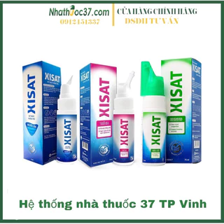 Xịt mũi Xisat 75ml các loại xịt sạch, thông mũi. Xisat Hồng trẻ em, Xisat xanh người lớn, Xisat xanh lá cho viêm mũi