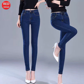 Quần jeans Nữ Skinny Lưng cao Quần Bò Nữ Cạp Cao Co Giãn